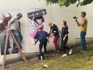 Pasting PhoebeNewYork onto the outside of Horsens Kunstmuseum